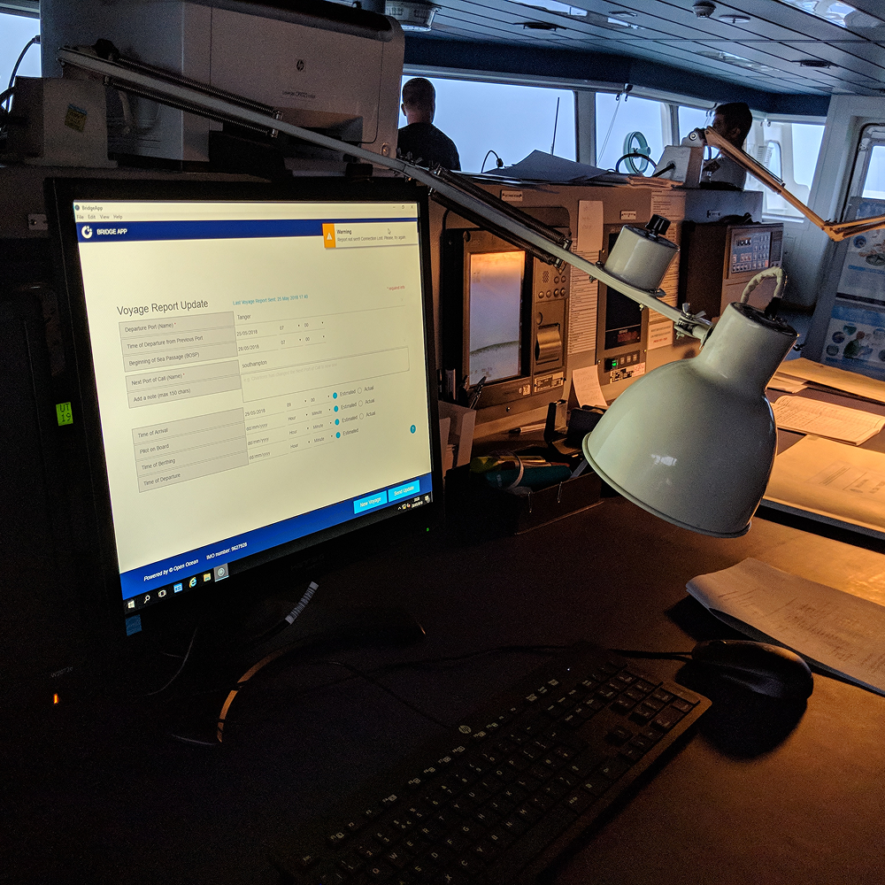 Early desktop proof of concept on the actual bridge desk