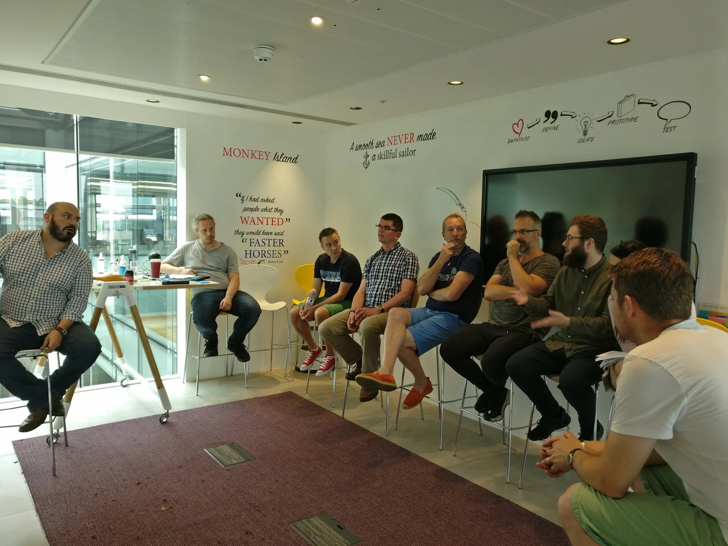 Team workshop discussing the roadmap and approach